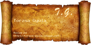 Torzsa Gyula névjegykártya